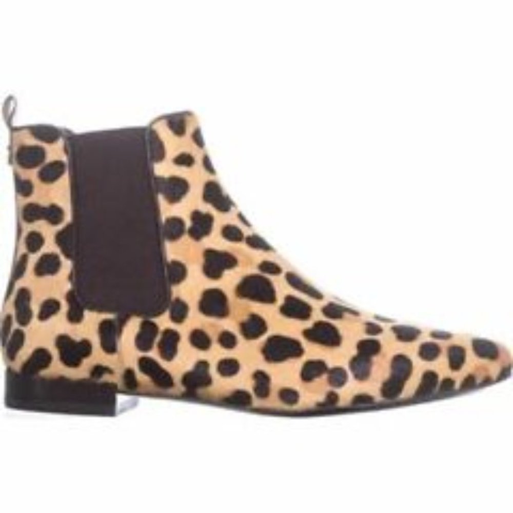 $500 Tory Burch Orsay Bootie Ankle Boots CHELSEA CALF  leopard PRINT 5.5 (M34)